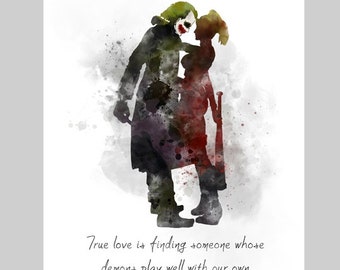 Joker And Harley Art Etsy
