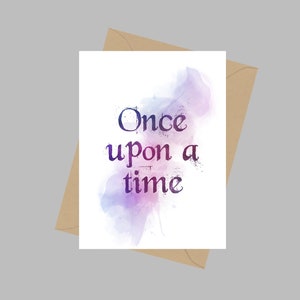 Er was eens Quote, A5 Wenskaart, Inspirerend, Cadeau