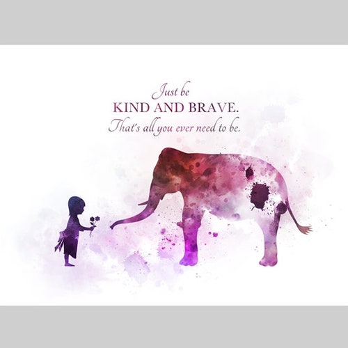 Be Kind Quote ART PRINT Inspirational Girl Rabbit Nursery - Etsy