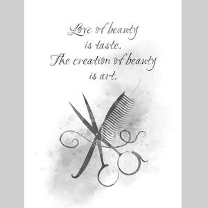 Hairdresser Quote ART PRINT Beauty Salon Decor, Inspirational, Gift Idea, Black & White