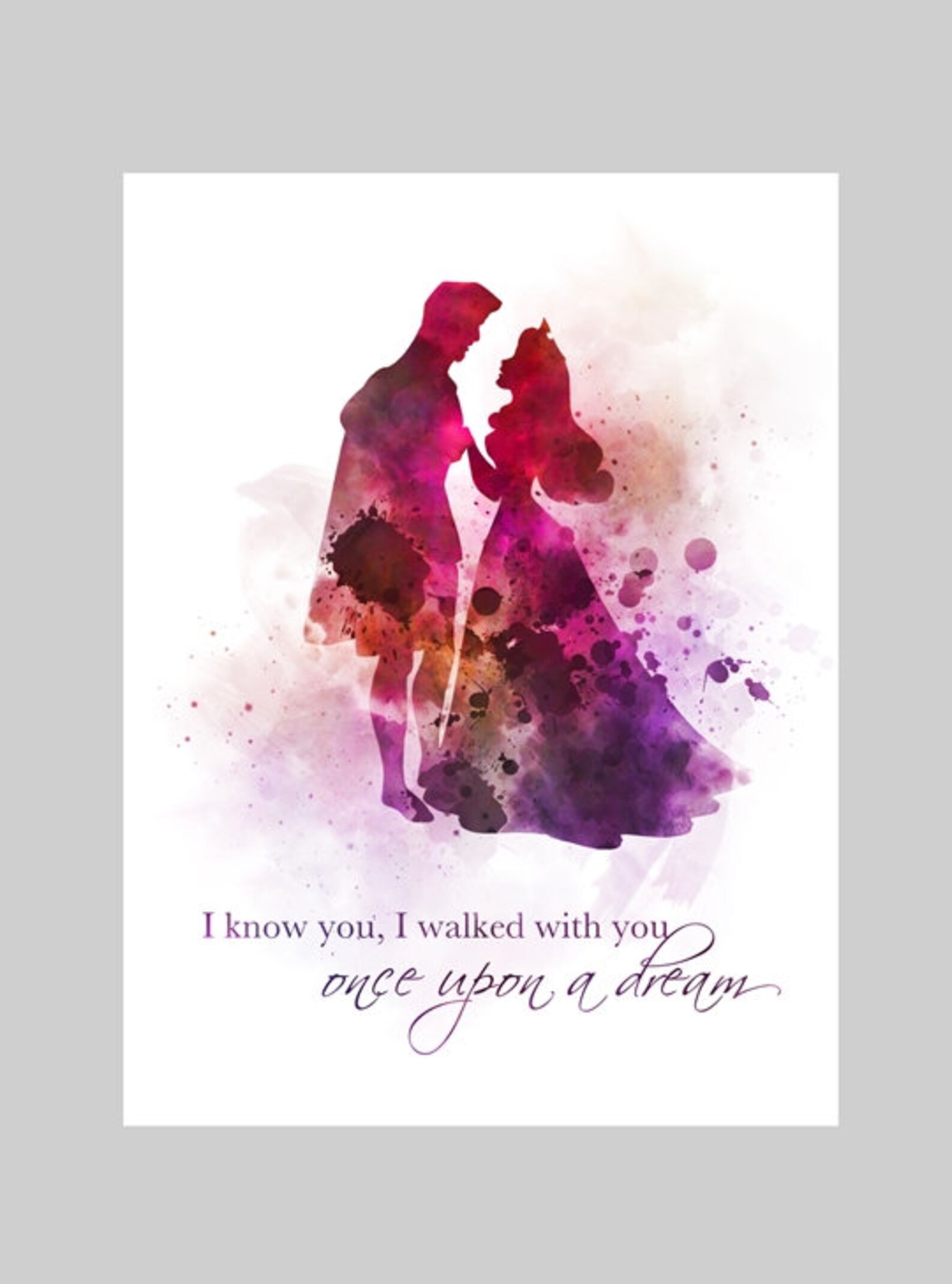 Sleeping Beauty Quote ART PRINT Nursery Aurora Princess Etsy