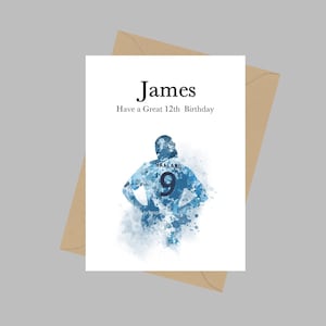 Tarjeta personalizada de Erling Haaland, tarjeta de felicitación A5, cumpleaños, Manchester City, tarjeta para hijo hija nieto, fútbol, fútbol, regalo