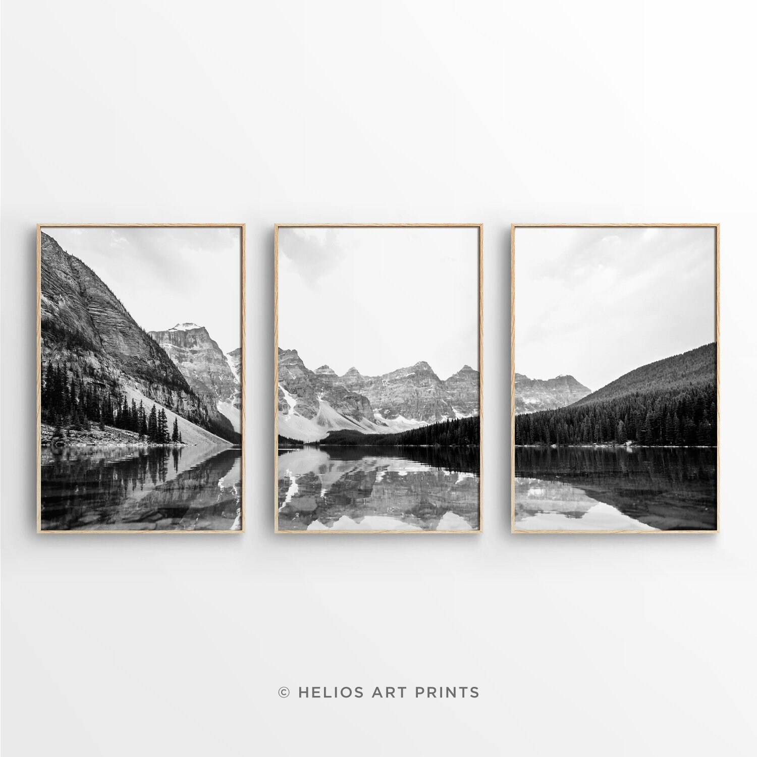 Prints mountain range lake reflection modern wall art Picture download