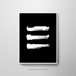 Three brushstroke minimalist wall art, 3 abstract horizontal brushstroke printable downloadable art, 3 brush stroke art, brush stroke prints