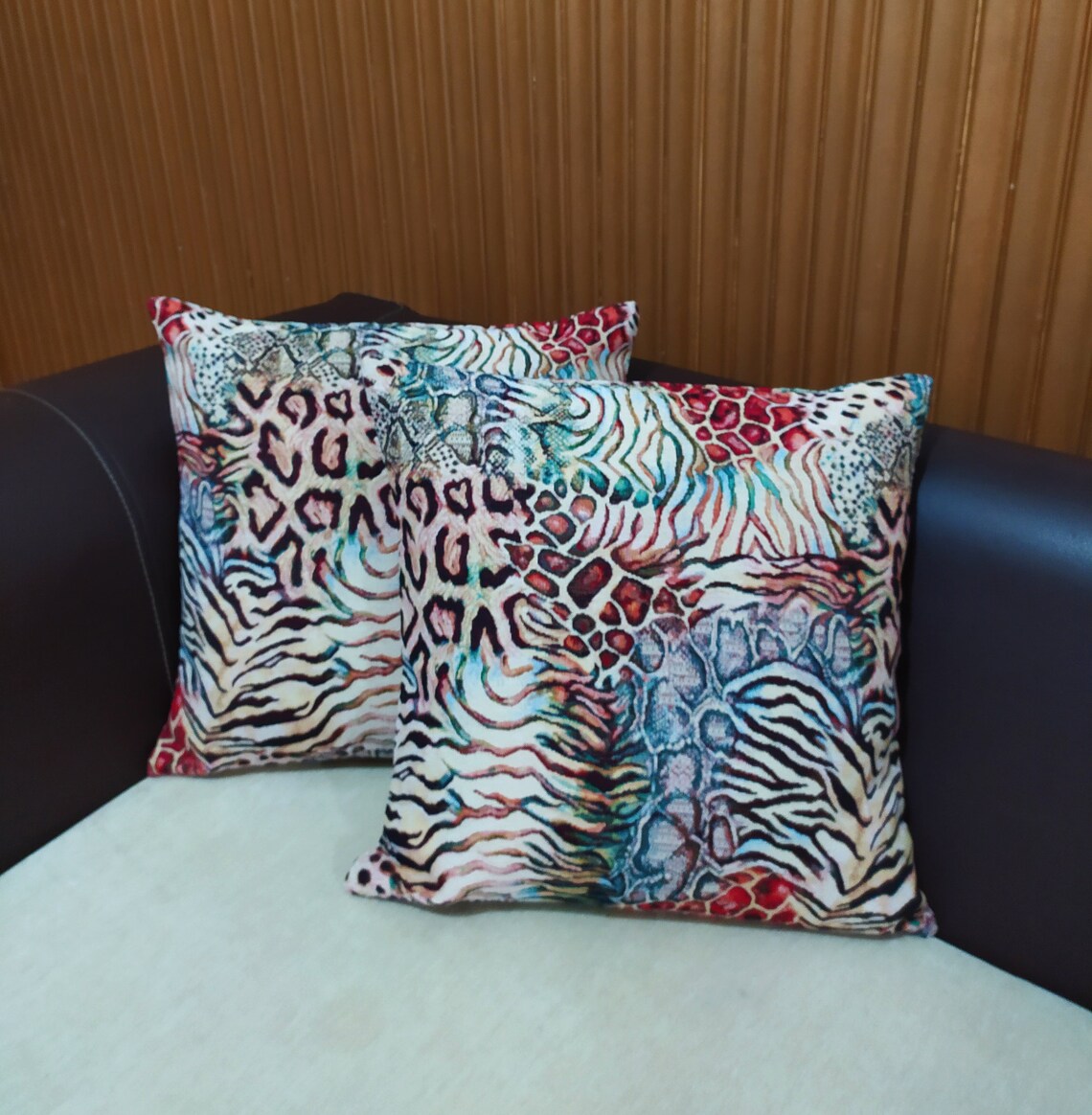 Animal Print Pillow Cover Upholstery Throw Pillow Cotton Etsy