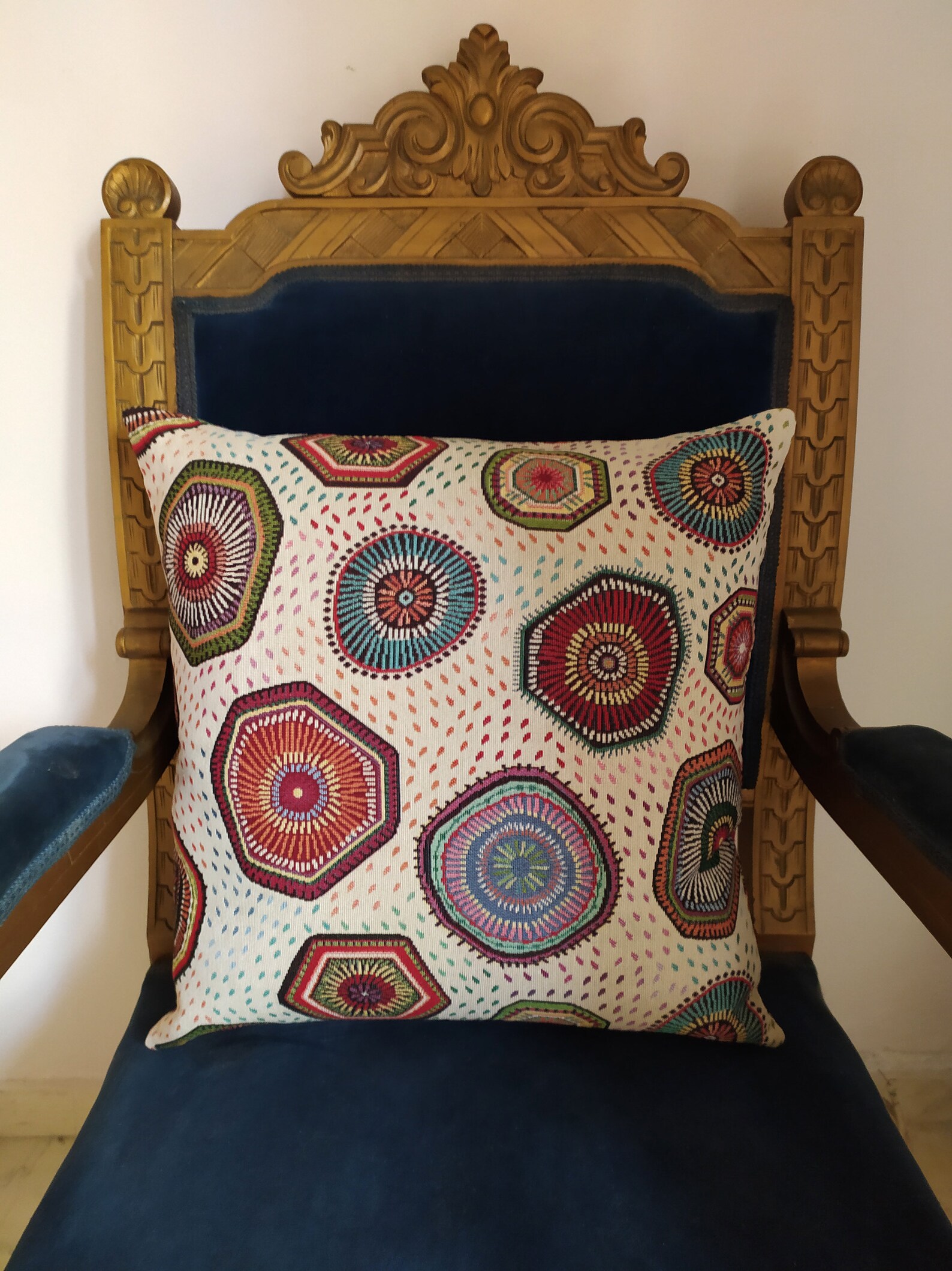 Beige Bohemian Cotton Cushion High Quality Heavyweight Woven Etsy