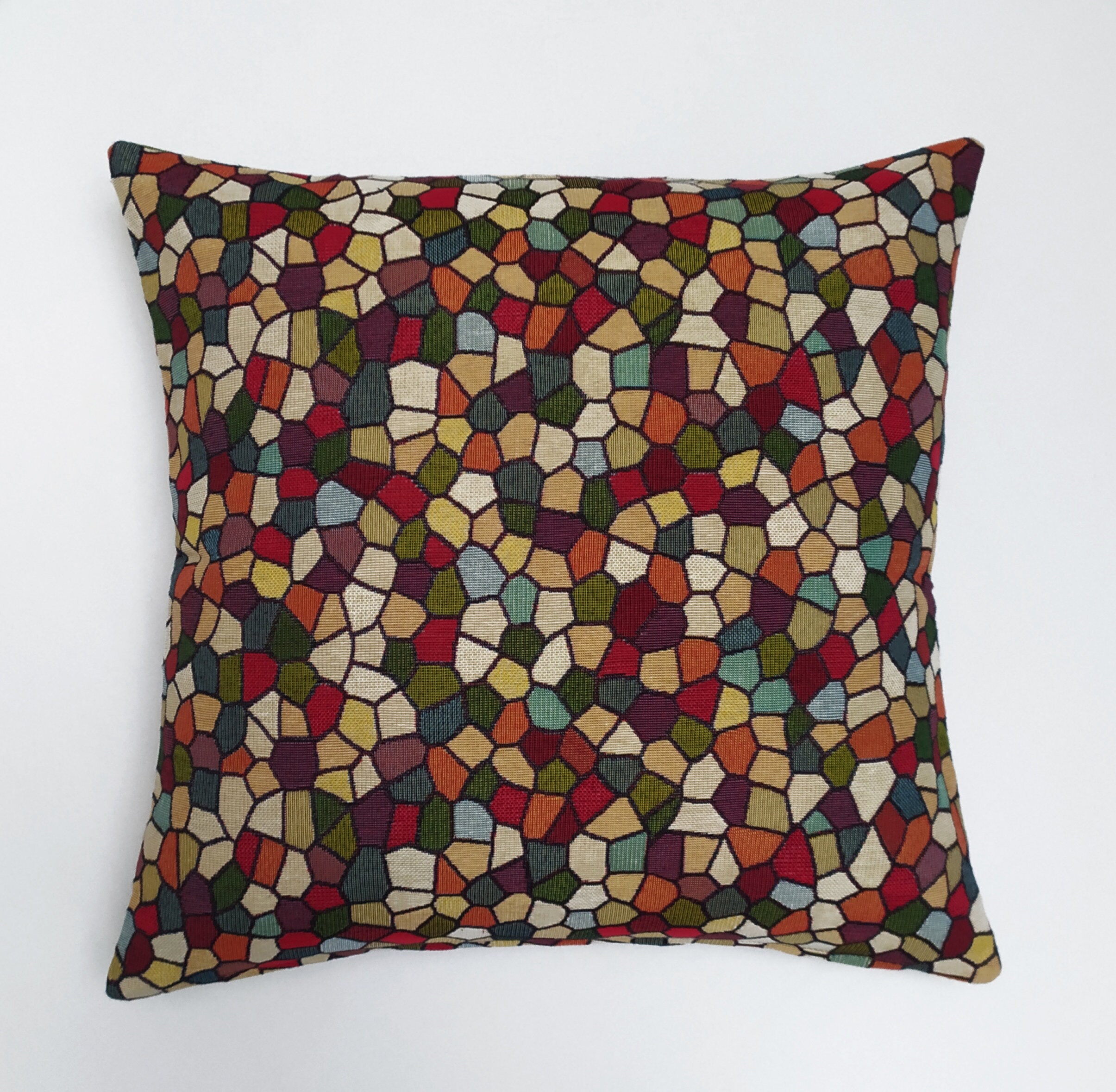 Cotton Throw Pillow Upholstery Fabrics Vintage Cushion Etsy