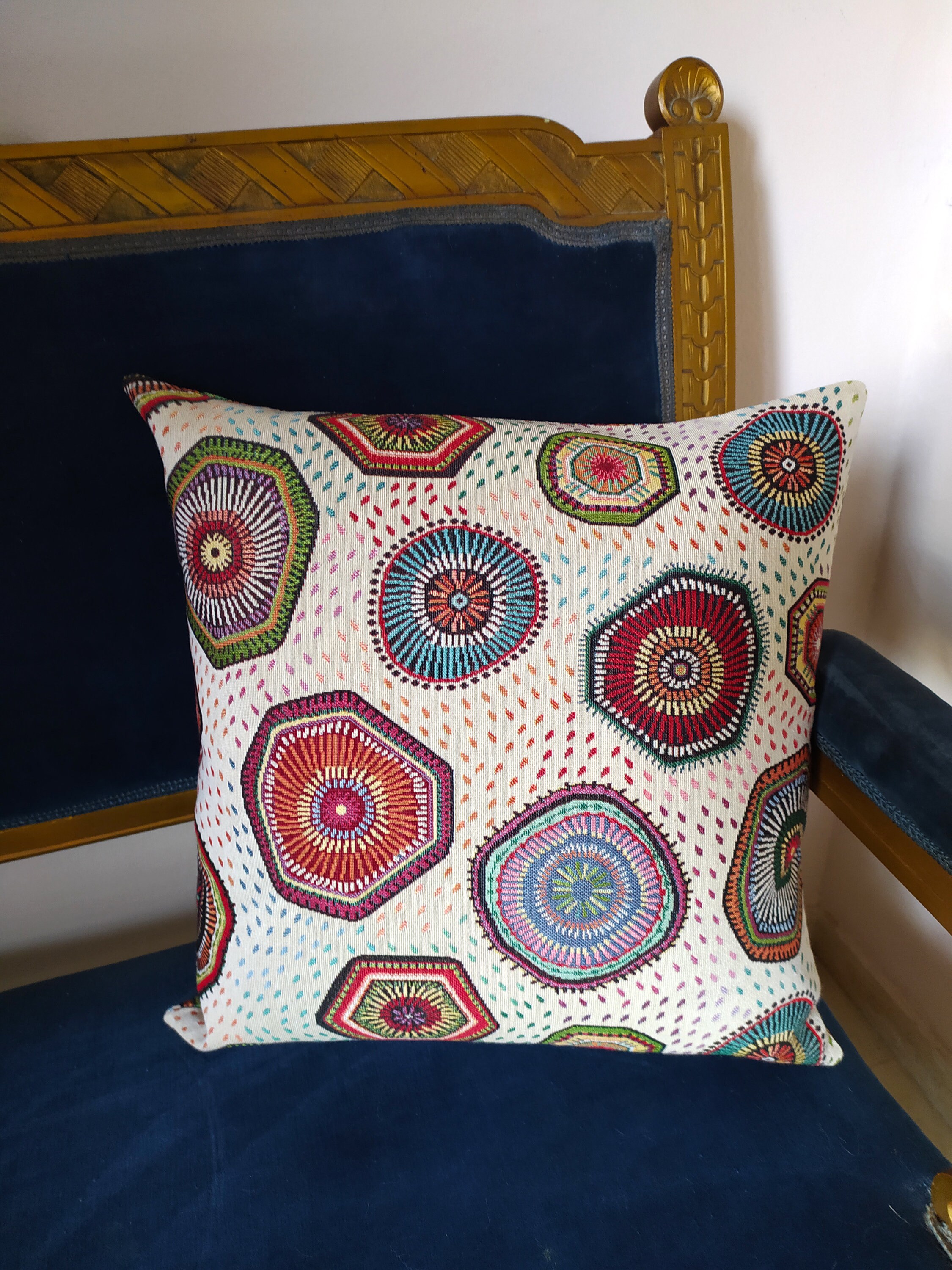 Beige Bohemian Cotton Cushion High Quality Heavyweight Woven Etsy