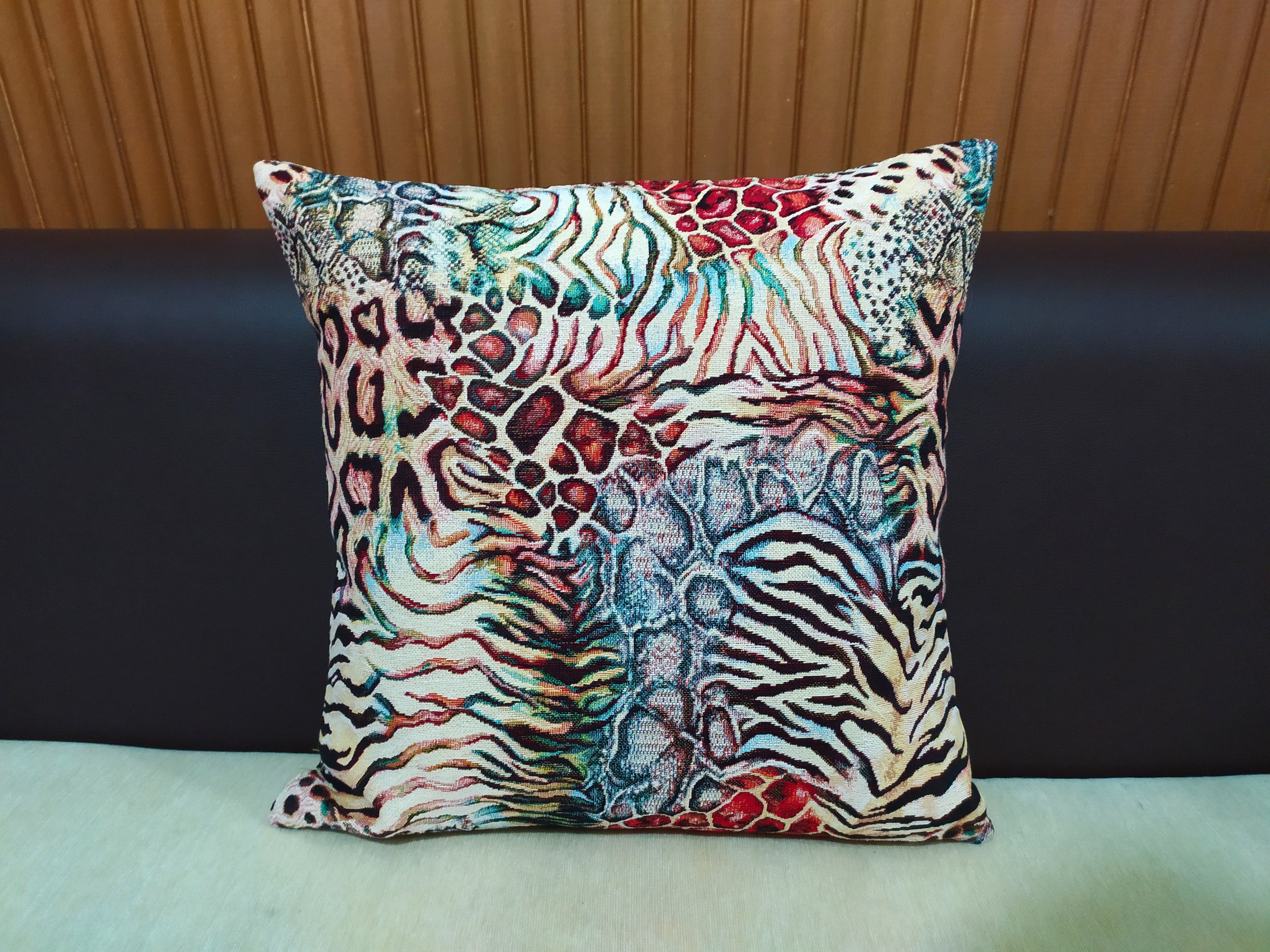 Animal Print Pillow Cover Upholstery Throw Pillow Cotton Etsy