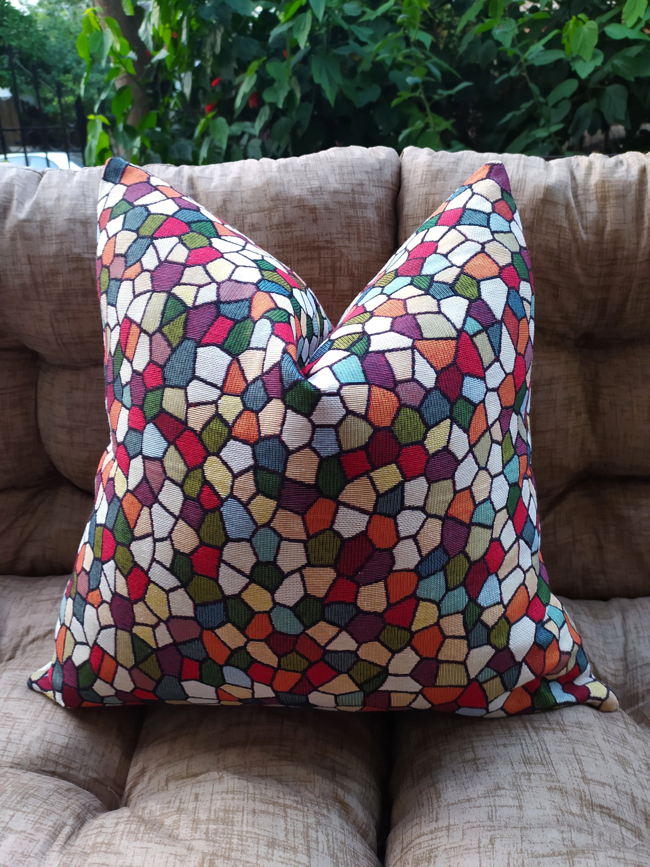 Muebles de algodón tiro almohada tela de tapiz tejido de peso | Etsy