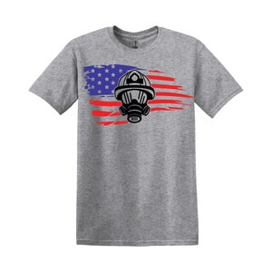 USA Firefighter Flag T-shirt, Long Sleeve, Hoodie