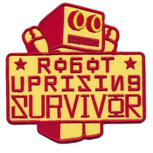 Robot Uprising, Robot Guitar Iron On Patch