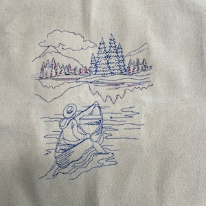 Multi Color River Explorer Canvas Tote Bag
