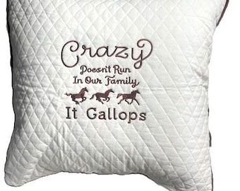 Large Western Horse Throw Pillow ,  Personalize colors