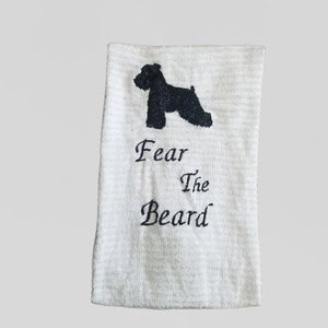 Personalize Text Schnauzer towel