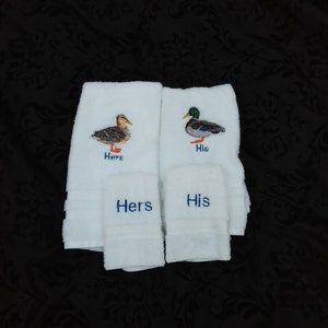 His & Hers Bath Towel Set