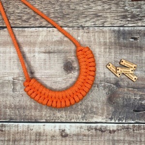 Orange Woven Necklace