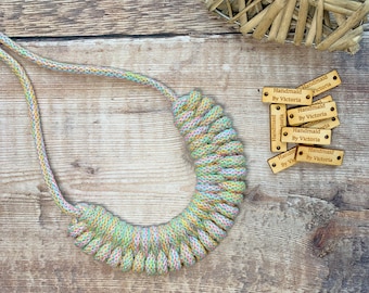 Rainbow woven necklace