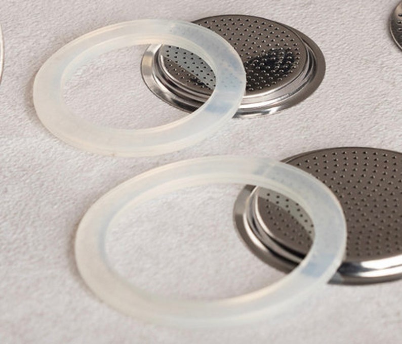 Ilsa Espresso Pot Gasket Replacement Set 2 Gaskets and Upper Filter. Etsy