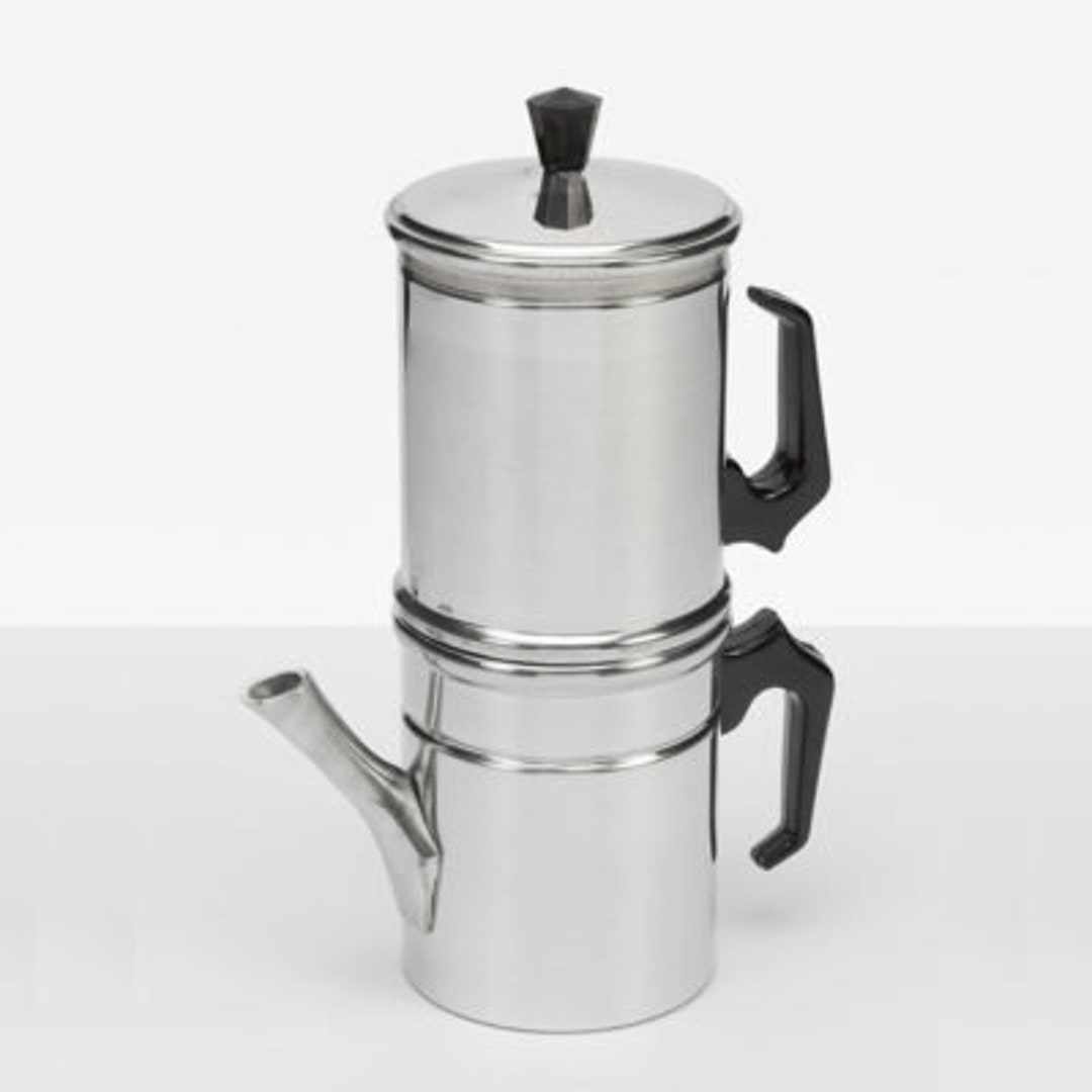 Neapolitan flip coffee pot stove top slow brew 1970 - Vintage Man
