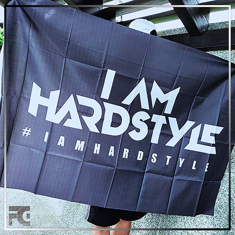 EDM Rave Flag I am hardstyle. DJ Festival flag. Tapestry 5FT Etsy
