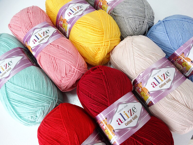 Alize Cotton Gold, Crochet Yarn, Knitting Yarn,toys Yarn,baby Yarn,soft