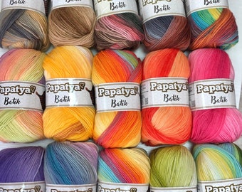 Papatya Batik Yarn ,Soft Yarn , Acrylic Yarn , Baby Yarn , Batik desing , Knitting Yarn , Baby Knitting yarn