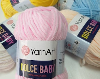 YarnArt Soft Baby yarn,Dolce Baby yarn, Plush yarn, Clothes Yarn,Baby Knitting and crochet yarn,Plush micro polyester yarn