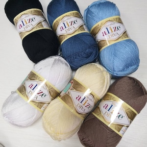Alize Diva Silk Effect Microfiber Acrylic Yarn Sport -  Finland