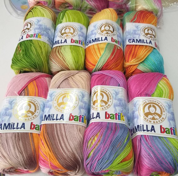 Camilla Cotton Batik Yarn,amigurumi Cotton Yarn, Knitting  display picture 1