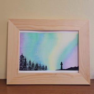 HAND-PAINTED postcard with WATERCOLORS (Not a print)