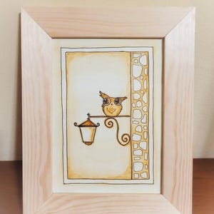 HAND-PAINTED postcard with WATERCOLORS (Not a print)