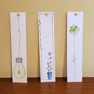 HAND-PAINTED bookmarks with WATERCOLORS (Not a print)