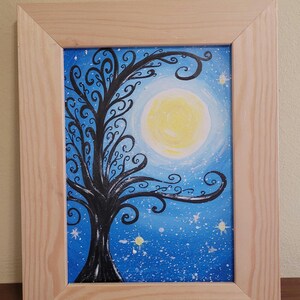 HAND-PAINTED postcard with acrylic paint (Not a print)