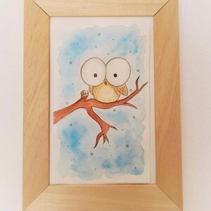 HAND-PAINTED postcard with WATERCOLORS (Not a print)