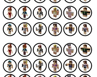 Roblox Cookies Etsy - 48 roblox girl 2 edible mini cupcake toppers wafer card disc cake pop cookies oreos decorations stand up
