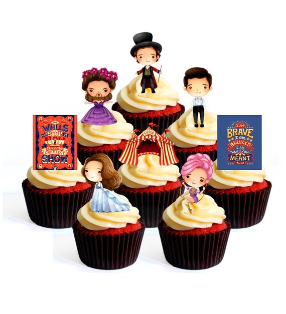 A 7.5/" Round The Greatest Showman Personalised Cake Topper ICING