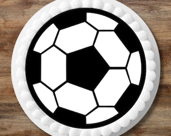 VOORGESNEDEN voetbal eetbare taarttopper - 7 inch voetbaltaartdecoratie