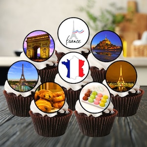 Décorations comestibles pour cupcakes France - Décorations de gâteau Paris thème gaufrette