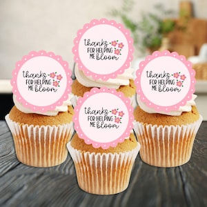Lieblings-Lehrer Essbare Cupcake Toppers - Danke Keks + Kuchendekoration #9