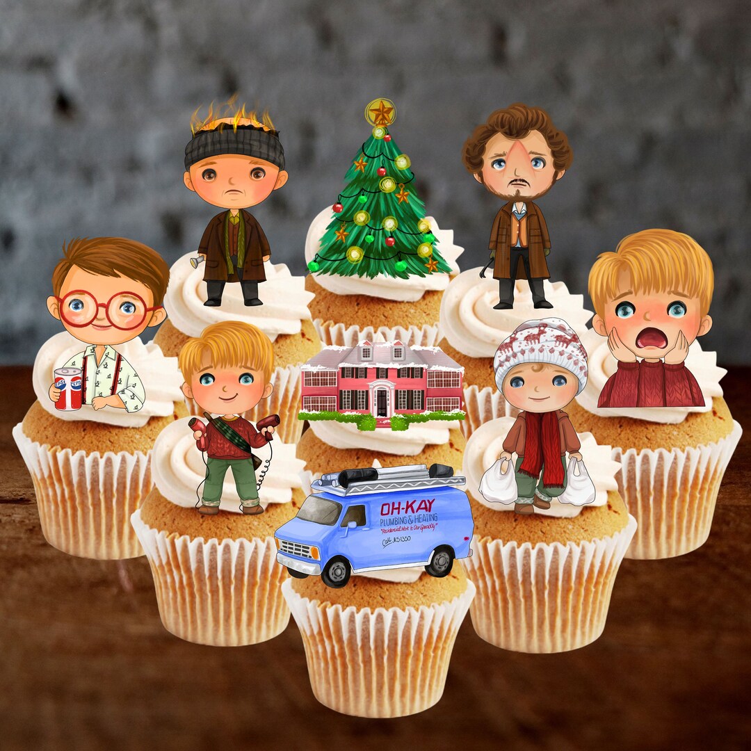 Home Alone Cupcake Toppers PRECUT Optional Edible Christmas Etsy