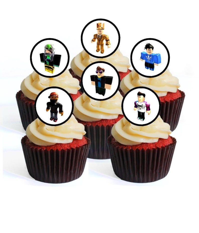 Details About Roblox Cupcake Toppers 12 Or 24 Pc Birhday Party Supplies Made From Paper Free Robux For Just Watch Ads - sgtwilk robux hack