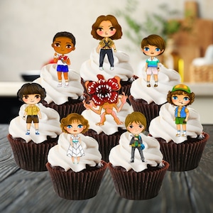 Decorazioni per cupcake commestibili a tema bambini strani - Decorazioni per torte di cialda n. 1