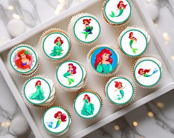 Décorations Pour Cupcakes Comestibles Princesse Ariel - Décorations De Gâteau Sur Le Thème De La Petite Sirène - Canada