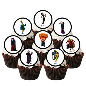 Adornos comestibles para cupcakes con temática de Hotel Transilvania