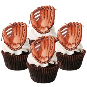 Baseball Cap essbare Cupcake Toppers - Sport Party Kuchendekoration