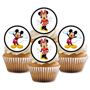 M!nnie & M!ckey Mouse Essbare Cupcake Toppers - Oblate Karte Kuchendekoration