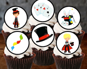 Magier Cupcake Topper - Magisches Thema Keks + Dekor Kuchendekoration