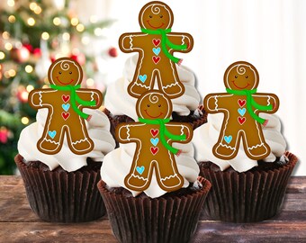 DPKOW 37pcs Decorazioni per Torte di Natale, Cake Topper e Cupcake Toppers, Stuzzicadenti Decorativi per Dolci, Cibo, Piatti e Addobbi