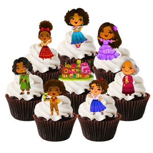 Encanto cupcaketoppers - eetbare wafeltaartdecoraties